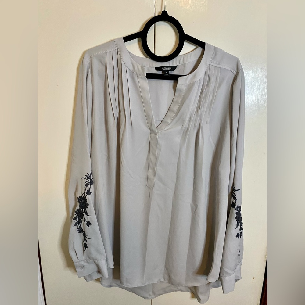Simply Vera women’s size 1x  long sleeve blouse top